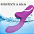 Vibrador de Ponto G Silicone Maleável com Pulsação no Clitóris - Recarregável - Roxo - Imagem 4