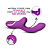Vibrador de Ponto G Silicone Maleável com Pulsação no Clitóris - Recarregável - Roxo - Imagem 3