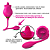Vibrador 2 em 1 Com Língua Formato de Rosa e Bullet - Recarregável - Imagem 2