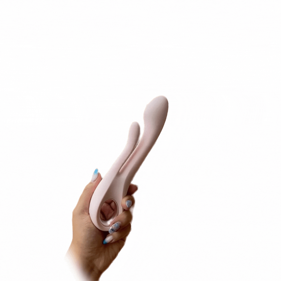 Keathe - Vibrador de Ponto G e Clitóris em Slicone Com Alça de Metal - Recarregável - Rosa - Imagem 2