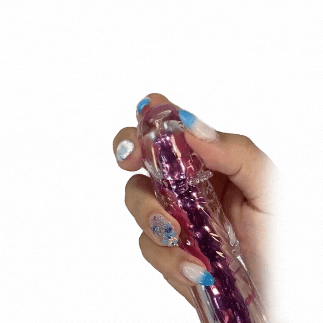 Vibrador Personal com Capa Formato de Glande Macia em Jelly - À Pilhas - Imagem 4