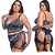 Conjunto Sensual Bicolor Com Sainha - Plus Size - Imagem 5