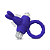Anel Peniano em Silicone Coelhinho com Vibro - Azul - Imagem 2