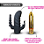 Asta - Vibrador Triplo em Silicone - 10 Vibrações - Recarregável - Preto - Imagem 3