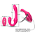 Vibrador Duplo Strapless (Sem Cinta) Para Casal com Controle Remoto - Recarregável - Pink - Imagem 4