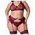 Conjunto Jordana Plus Size com Cinta Liga - Vinho - Imagem 2