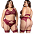 Conjunto Jordana Plus Size com Cinta Liga - Vinho - Imagem 1