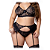 Conjunto Jordana Plus Size com Cinta Liga - Preto - Imagem 2
