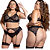 Conjunto Jordana Plus Size com Cinta Liga - Preto - Imagem 1