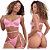 Conjunto Francine de Renda com Cinta-Liga - Rosa - Imagem 1