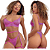 Conjunto Francine de Renda com Cinta-Liga - Roxo - Imagem 1