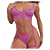 Conjunto Francine de Renda com Cinta-Liga - Roxo - Imagem 2