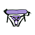Cinta Unissex Com Anéis Reguláveis para Prótéses com Suporte para Lombar - Roxo - Imagem 1