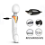 Duo - Vibrador Varinha Mágica Com Penetrador com 10 Vibrações Branco - Recarregável - Imagem 2