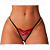 Calcinha Personalizável de Tule Kiss Me - Preto e Vermelho - Tamanho Único - Imagem 2