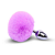 Plug Anal de Metal Médio com Rabinho de Coelho Pompom Lilás - Imagem 1
