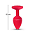 Plug Anal em Silicone Médio com Formato de Rosa - Vermelho - Imagem 2
