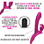 Lord Rabbit - Vibrador de Ponto G e Clitóris Strap On com Controle Remoto - Recarregável - Vinho - Imagem 2