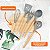 Kit 19 Utensílios De Cozinha Com Cabo De Madeira E Silicone - Imagem 7