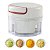 Mini Processador Manual Alimentos 3 ou 2 Lâminas Inox Triturador Picador Legumes Carnes Frutas Verduras - Imagem 9