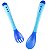 Colher Bebe Infantil Com Garfo para Bebê de Silicone com Indicador de Temperatura Alimentacao Sem Bpa Termosensivel Termica Garfo - Imagem 2
