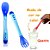 Colher Bebe Infantil Com Garfo para Bebê de Silicone com Indicador de Temperatura Alimentacao Sem Bpa Termosensivel Termica Garfo - Imagem 8