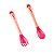 Colher Bebe Infantil Com Garfo para Bebê de Silicone com Indicador de Temperatura Alimentacao Sem Bpa Termosensivel Termica Garfo - Imagem 7