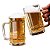 Caneca De Cerveja Chopp Vidro 2 Unidades 400 ml Reforçada Grande Grosso Chope Inglesa Copo Transparente Resistente - Imagem 1