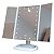 Espelho Mesa Branco Luz Led Maquiagem 22 Leds com Ampliação e Zoom  4 Espelhos - Imagem 1