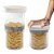 Potes Herméticos Retrátil com Vedação Vácuo 550ml aumenta para 1050ml Temperos Organização Mantimentos Condimento Regulável Ajustável Acrílico - Imagem 7