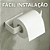 Porta Papel Higiênico De Parede Gancho Adesivo Suporte Organizador Banheiro Papeleira Rolo Multifuncional Casa Decoração Acessório Preto - Imagem 4