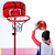 Cesta De Basquete Infantil Aro De Basket Mini Basketball Tabela Basquetebol Rede Bola criança - Imagem 7