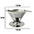 Coador De Café Inox Com Suporte Filtro De Cafe Reutilizavel Cuador Reutilizável Cozinha Casa - Imagem 9