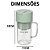 Mini Liquidificador Portatil 500ml Copo Mixer Eletrico Garrafa Juicer Com Canudo Cozinha Sucos - Imagem 7