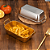 Vasilha De Inox Tabuleiro Retangular Bandeja Com Alça Mini Vasilhas Tigela Bandeija Cozinha Casa - Imagem 3