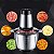 Processador De Alimentos Elétrico 110V Triturador Grande Moedor Multifuncional Picador 3L Cozinha Legumes Carnes Frutas - Imagem 5