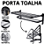 Toalheiro De Banheiro Inox Porta Toalha De Rosto Suporte Para Toalhas De Banho Com Gancho Casa - Imagem 2