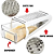Ralador De Queijo Manual Com Dispenser Inox Fatiador Cortador Legumes Multiuso Reservatório Queijos - Imagem 8