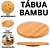 Tábua De Frios Giratória Grande Tabua De Bambu Redonda Tábuas Para Cozinha Petisqueira Giratoria - Imagem 1