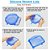 Kit 6 Tampa Silicone Elastica Reutilizável Elástica para Potes Tupperware Panela Cozinha Flexivel - Imagem 5