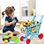 Carrinho De Compras Infantil Mercadinho De Brinquedo Carro De Mercado Legumes Frutas Bebe Criança - Imagem 4