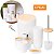 Kit Banheiro Acessórios Lavabo Bambu 6 Peças Lixeira Escova Sanitária Porta Escovas Saboneteira Conjunto Design Moderno - Imagem 11