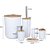 Kit Banheiro Acessórios Lavabo Bambu 6 Peças Lixeira Escova Sanitária Porta Escovas Saboneteira Conjunto Design Moderno - Imagem 12