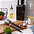 Kit De Faca De Cozinha Com Cepo Jogo De Facas Com Suporte Antiaderente Conjunto 7 Peças Inox Marmorizadas Utensílios - Imagem 12