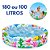 Piscina Infantil Inflável Bebe 3 Anéis 100/180 Litros Piscina Redonda Praia Criança Verão Água Bolinhas Colorida - Imagem 1