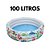 Piscina Infantil Inflável Bebe 3 Anéis 100/180 Litros Piscina Redonda Praia Criança Verão Água Bolinhas Colorida - Imagem 2