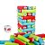 Jogo Equilibro Brinquedo Infantil Blocos Pedagógico Educativo Didático Menino Menina Torre de Madeira - Imagem 4