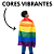 Bandeira LGBT Grande Bandeiras LGBT+ Acessórios Carnaval Fantasia Capa Arco Iris Colorida - Imagem 3