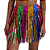 Saia Metalizada Colorida Fantasia Carnaval Feminina Adulta Fantasias Infantis Saias Coloridas - Imagem 10