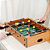 Mesa De Pebolim Grande Jogo De Toto Totó Infantil Brinquedo de Futebol Criança Pebolin Madeira - Imagem 6